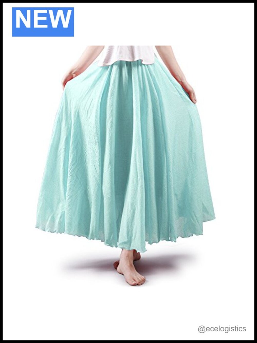 Women's Cotton Long Flowy Maxi Skirt, Renaissance Rave Boho